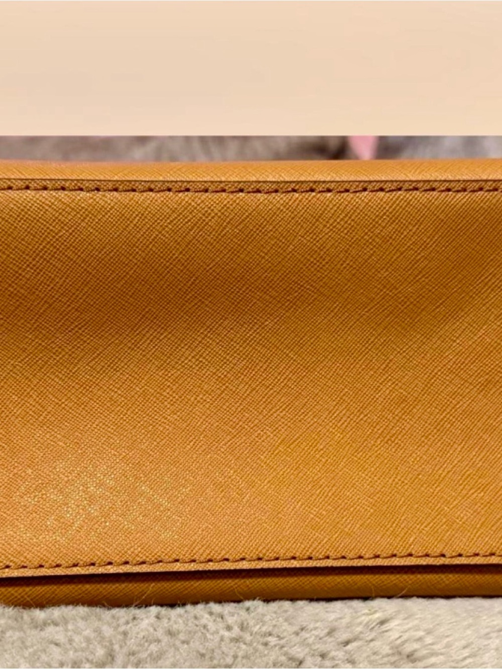 Michael Kors Cognac Leather Top-Handle Satchel with Front Lock - Picture 5 of 11